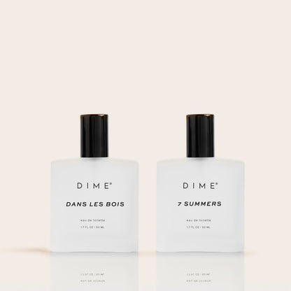 DIME Beauty Signature Fragrance Duo  Includes 7 Summers and Dans Les Bois